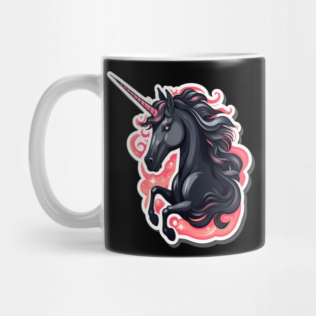 Beautiful black unicorn by Spaceboyishere